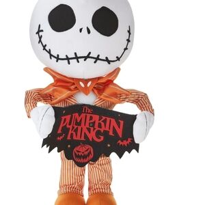 The Pumpkin King- Orange & White Jack Skellington Door Greeter